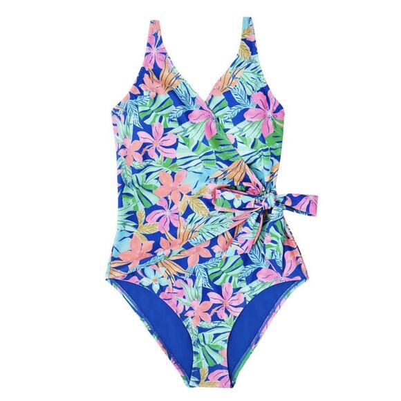 Member's Mark Women's Wrap-Style One-Piece Swimsuit Size Large - Picture 1 of 10